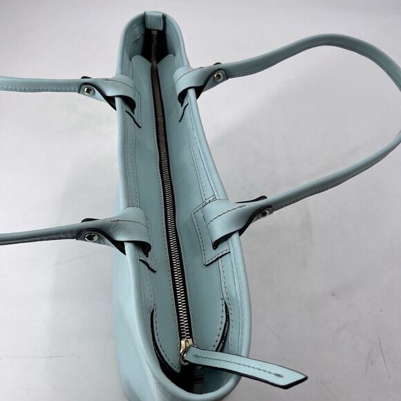 Dooney & Bourke Mint Green Vachetta Leather Beacon Zip Tote Handbag Purse - Picture 7 of 16